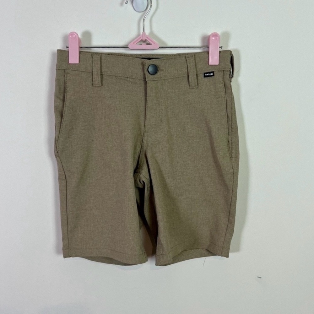 Hurley Boys Khaki H20-Dri Walkshorts Shorts Size 7 to 8 Summer Spring Vacation